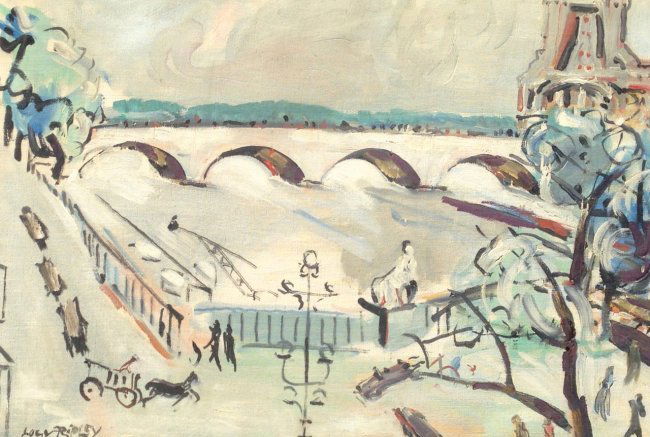 Lucy Ripley Painting "Le Ponte Royale, Paris" c.1930 (1 of 3)
