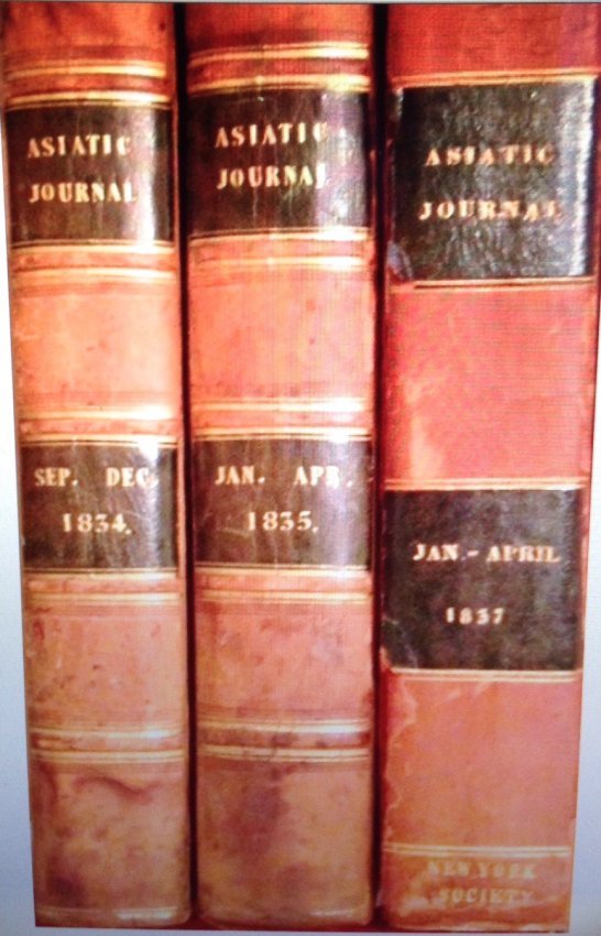 Antiquarian Books: Asiatic Journals, 1834, 1835, 1837 (1 of 4)