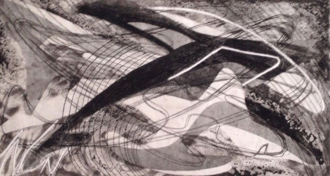 Mid-Century Abstract Etching Circa 1960 (1 of 2)