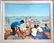 Goa India: H. Blau Oil Painting "Gathering Fish" c.1950 - 2