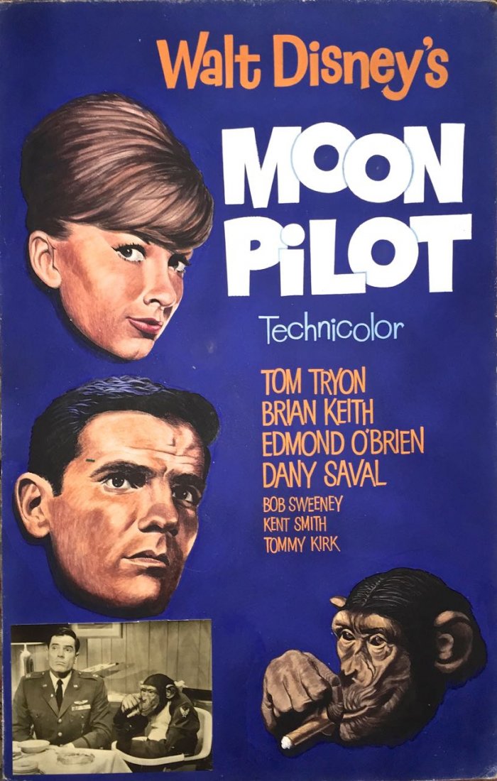 Cinema Painting 'Moon Pilot' John J. Lomasney, 1966 (1 of 2)