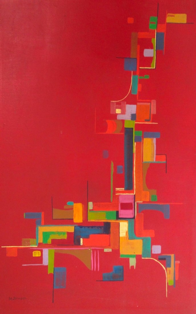 American Abstract Painting, M. Johnson c.1960 (1 of 2)