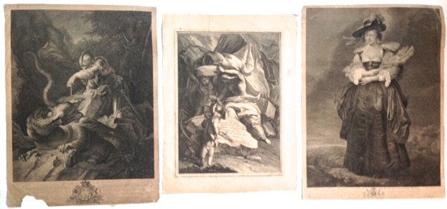 Three Continental, Old Master Engravings And Etchings: Three Continental, Old Master Engravings And Etchings18th Century Engravings Consisting of three worksPublisher: John Boydell, 1767 London “Rubens Second Wife”; 1765 “Jason”, etc.Dimension: Ap