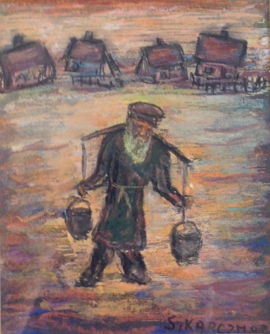 Simon Karczmar, Polish Shtetl Paintings (2) (1 of 4)