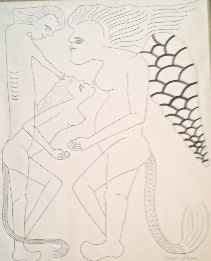 Serge Jolimeau (Haitian b. 1952) Voodoo Kiss (1 of 4)