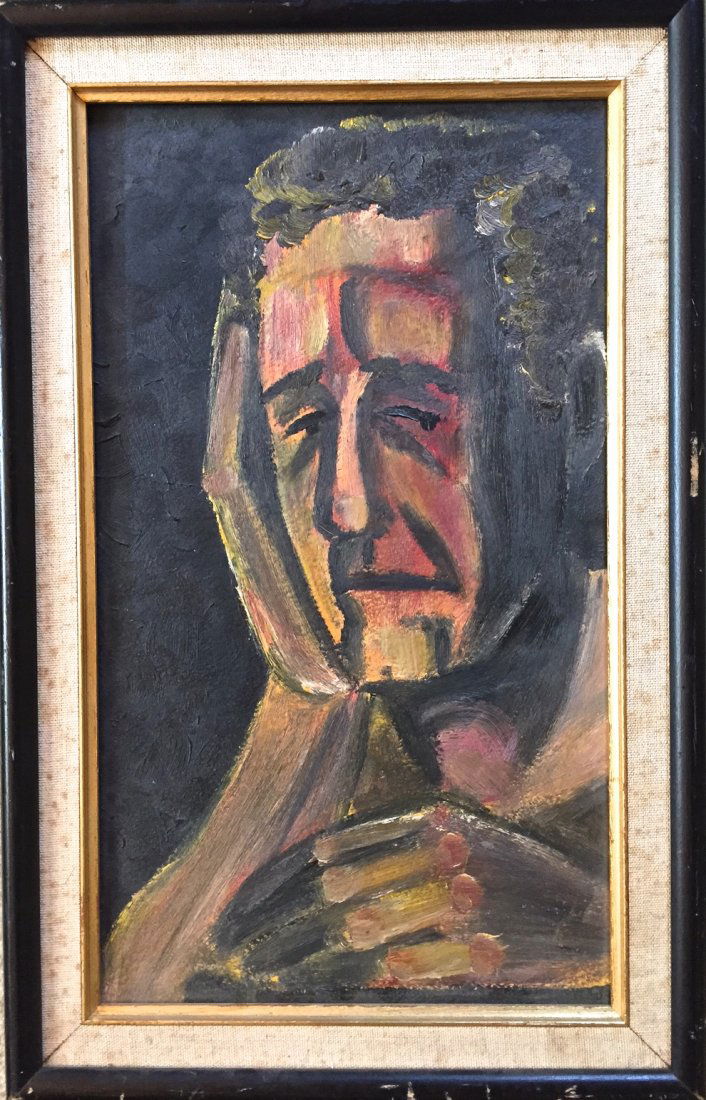 Wpa Portrait Oil Painting c.1950 (1 of 2)