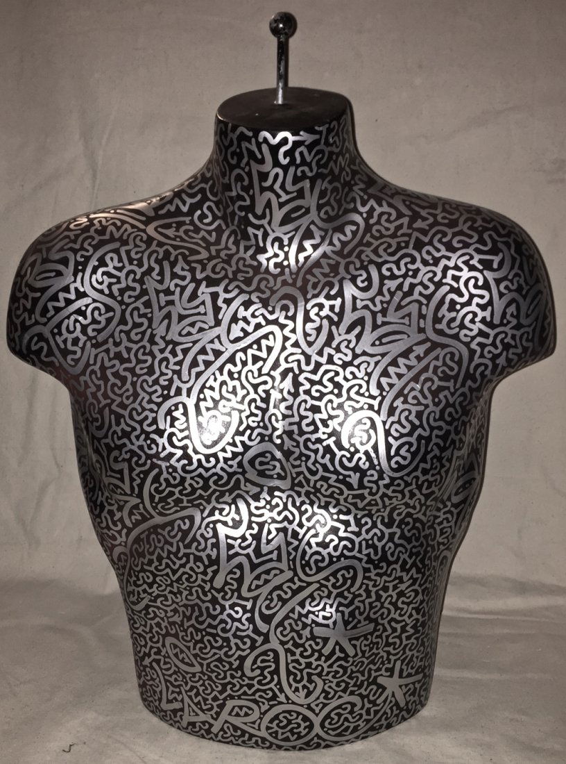 LA Ii (Angel Ortiz) Graffiti Painted Male Torso "LAROC" (1 of 4)