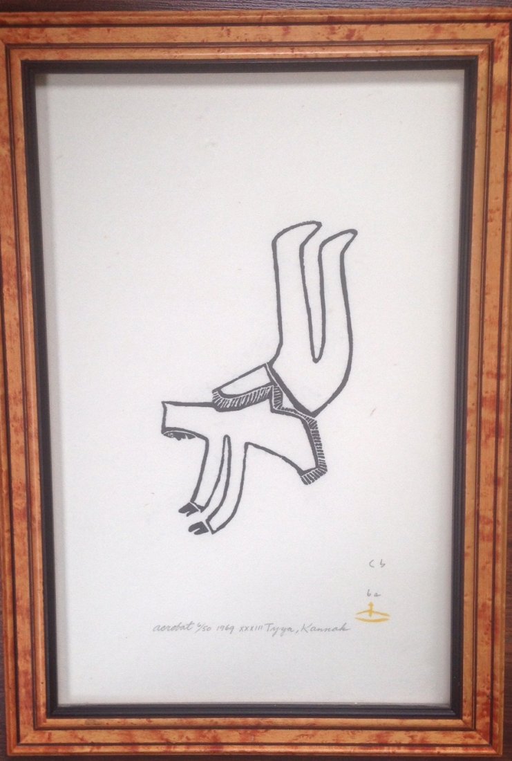 Alaskan Inuit Woodcut, Winnie Tatya , Baker Lake (1 of 3)