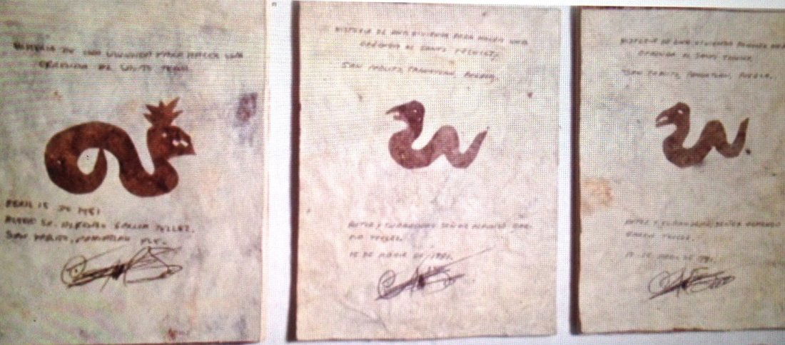 (3) Amate Magic Art Manuscripts , Alfonso Garcia Tellez (1 of 4)