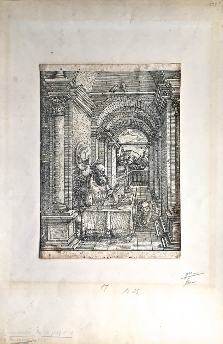 Original Etching, Hans Springinklee 'Saint Jerome' (1 of 5)