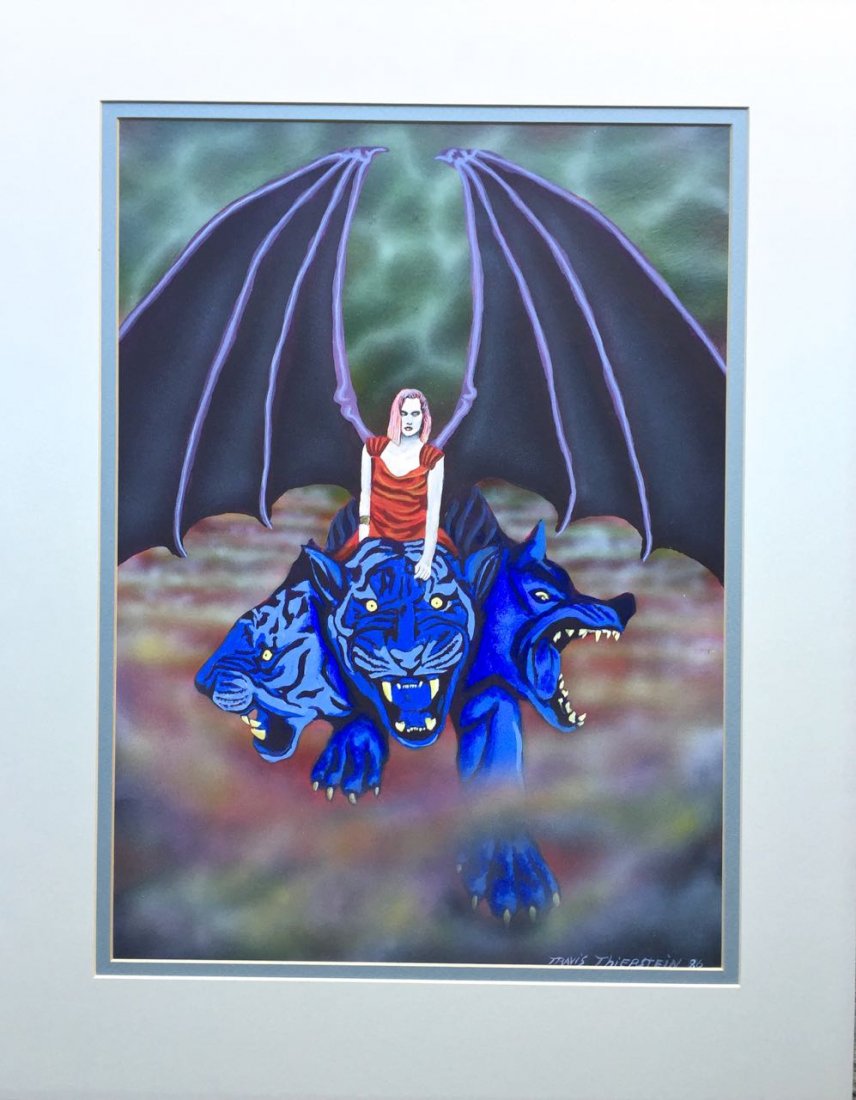 Science Fiction Painting  'Interstellar Space Fantasy' (1 of 5)