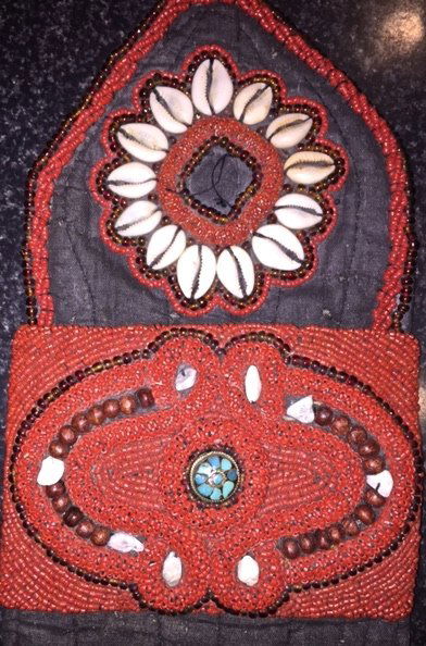 Tibetan Turquoise & Red Beaded Coral Object (1 of 4)