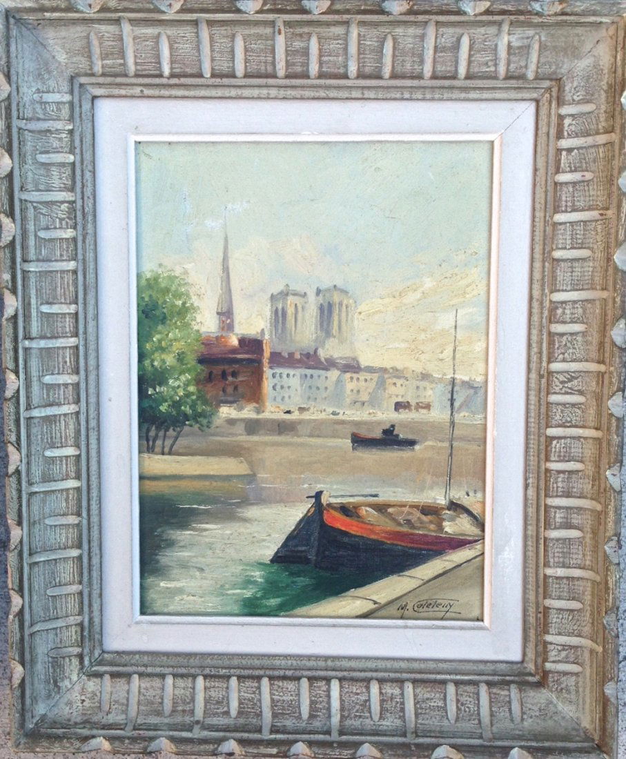 Marcel Catelein (French b.1907) 'Urban Paris' Painting (1 of 3)