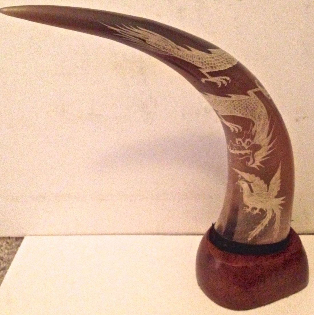 Chinese Carved Dragon With Phoenix Bird (1 of 3)