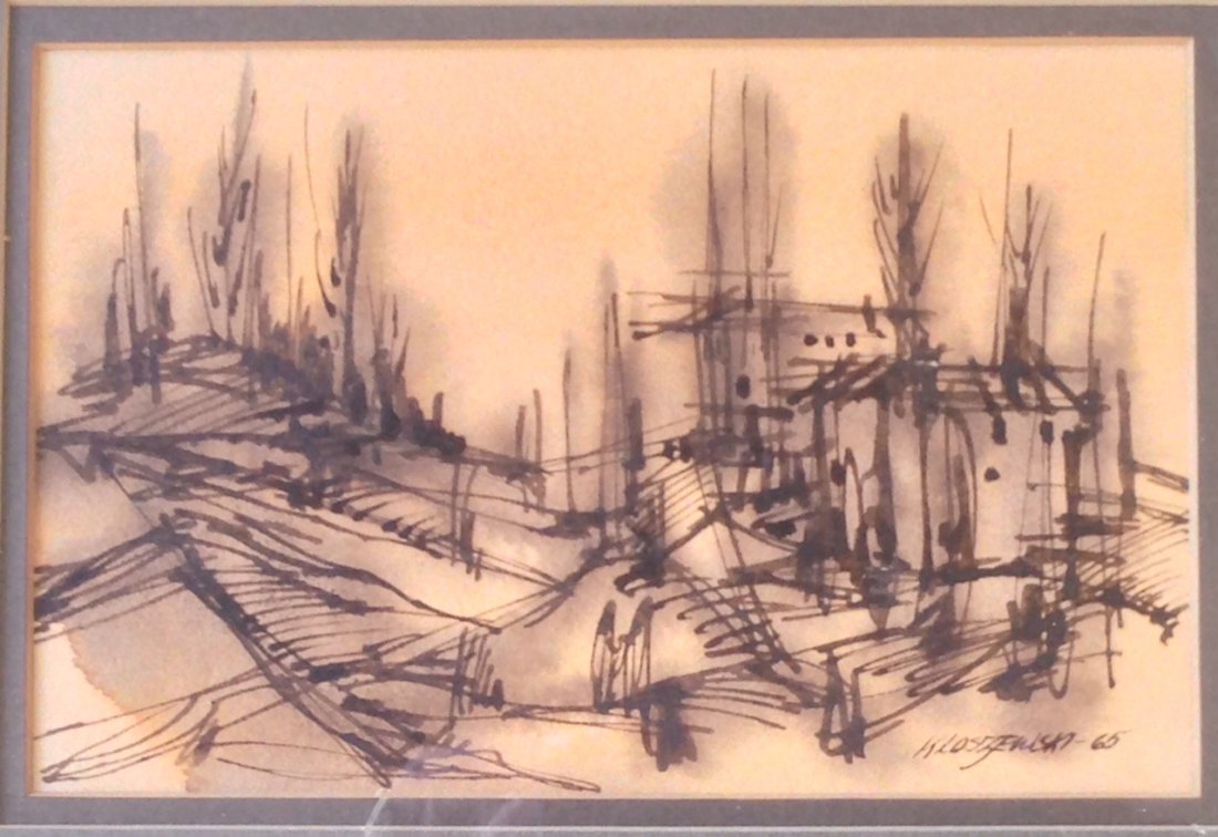 American Modern Abstract Painting, E. Klosziwski (1 of 3)