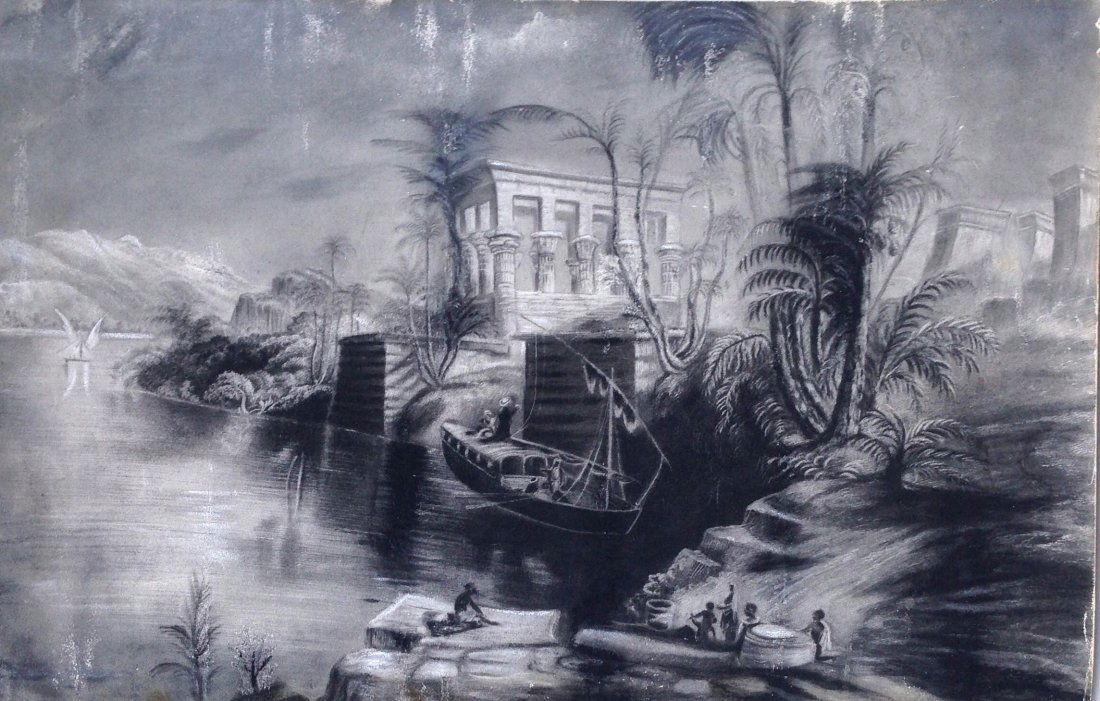 19th C. Sandpaper Drawing (1 of 3)