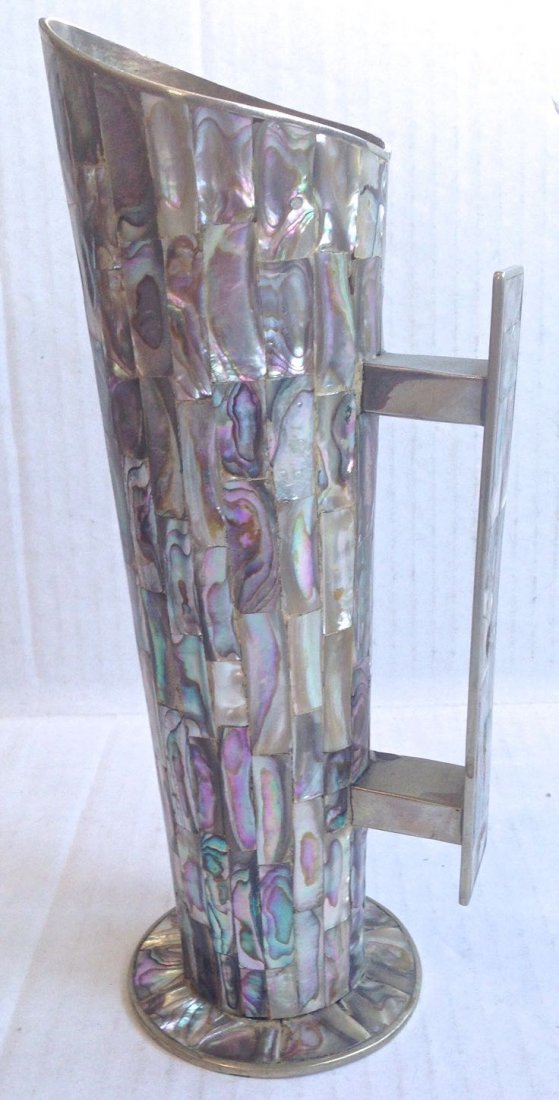 Modernist Mexican Alpaca Silver and Abalone (1 of 5)