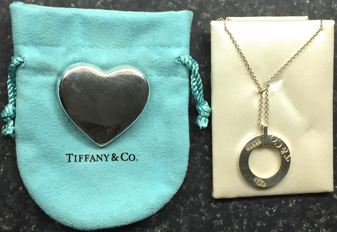 (2) TIFFANY & CO. STERLING PENDANT NECKLACE & BROOCH (1 of 4)