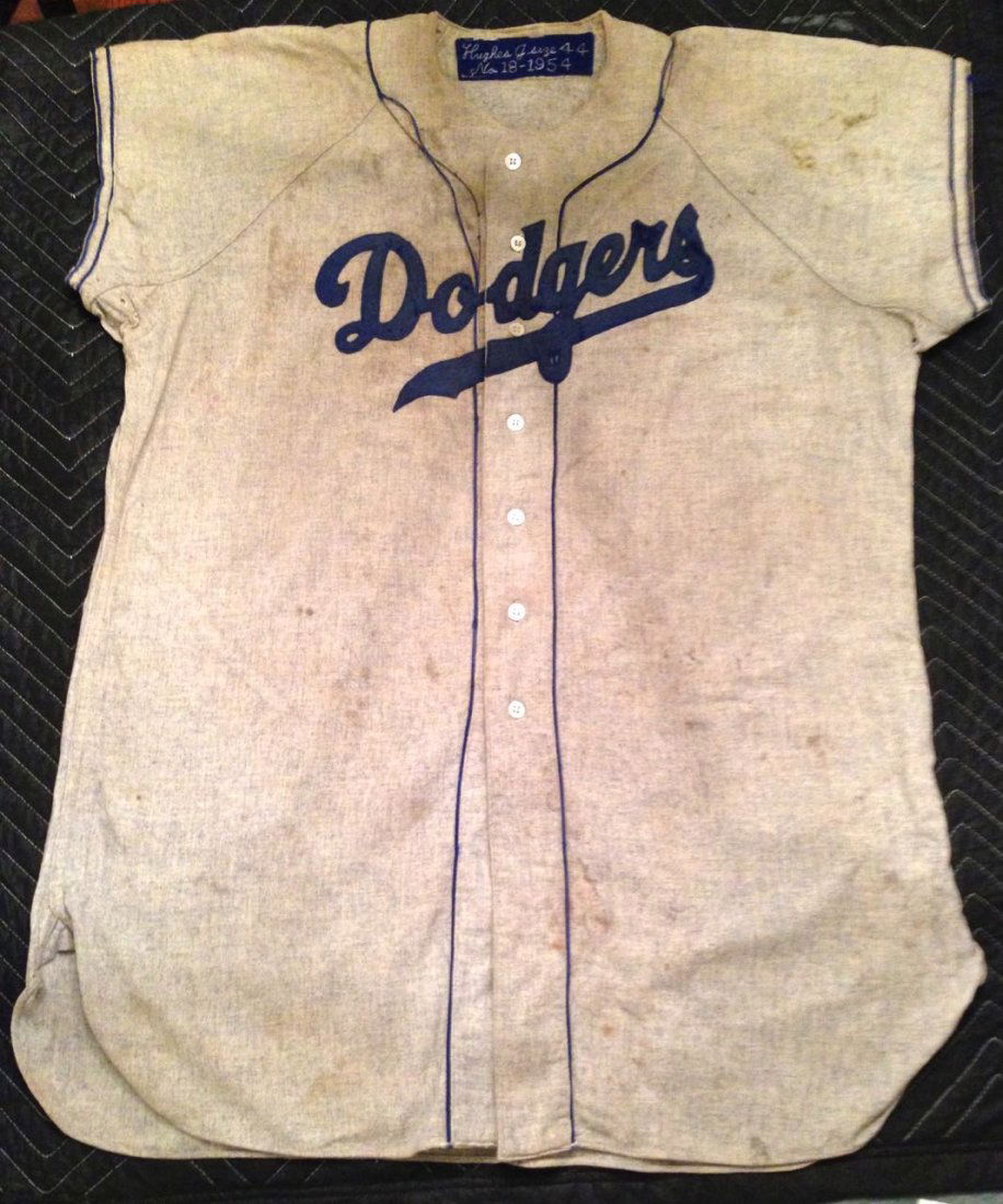 BASEBALL: 1954 JIM  HUGHES BROOKLYN DODGERS JERSEY #18 (1 of 5)