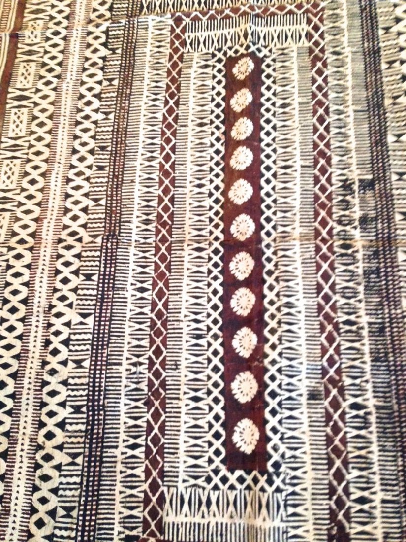 Oceanic  Painted Tapa Cloth , 75" x  48" (1 of 2)