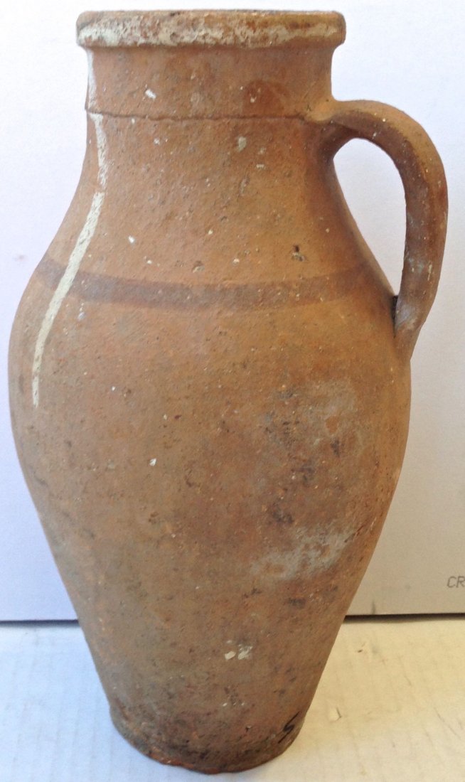 AMERICAN INDIAN CLAY POTTERY VESSEL, 12"hgt (1 of 5)