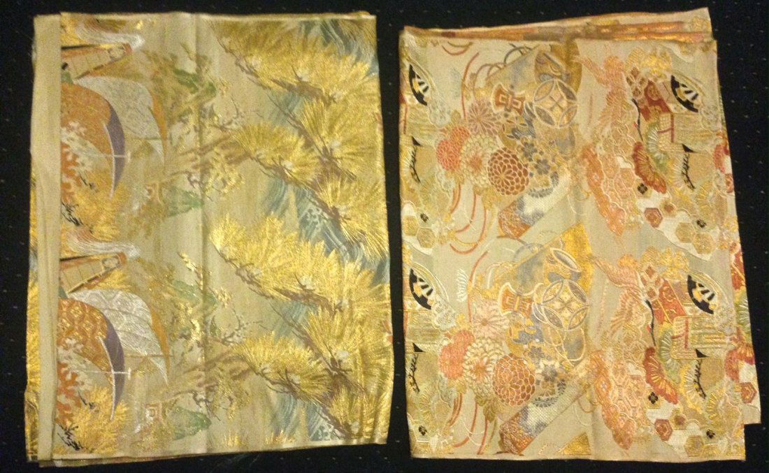 Two Japanese Silk Embroidered Textiles, L.16' (1 of 5)