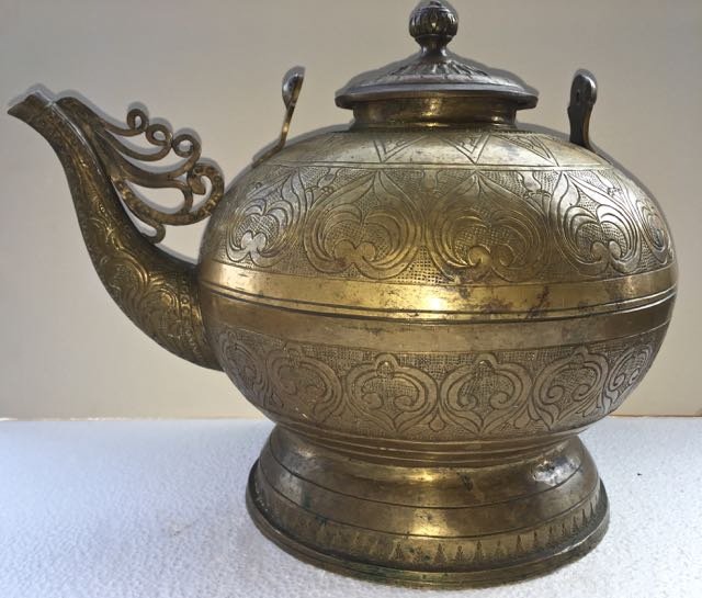 Middle Eastern Incised Tea /Coffee Pot Vessel (1 of 5)