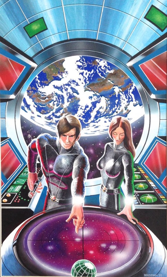 Joe Bergeron, Sci-fi Illustration Painting "Lensman" (1 of 4)