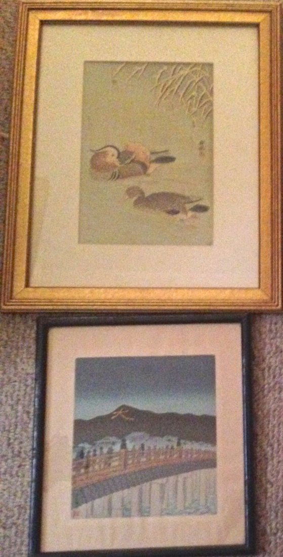 Two Japanese Woodblock Prints, Shoson & Tokuriki (1 of 3)