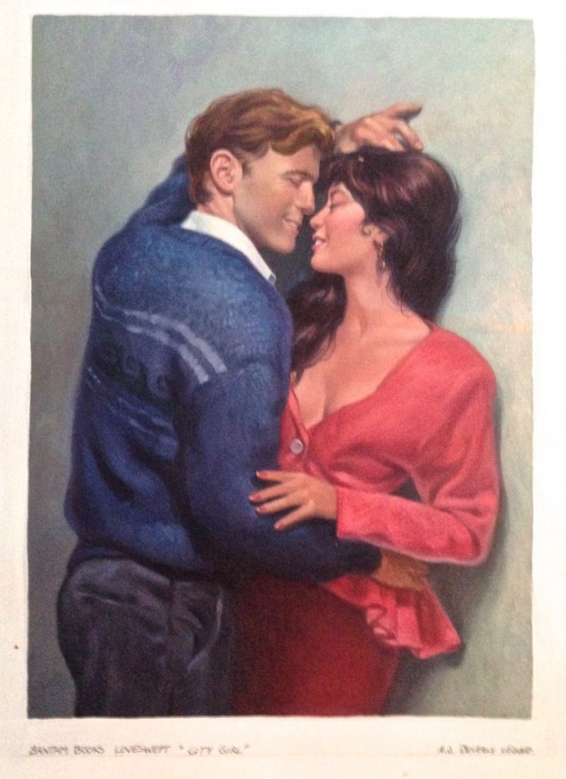 Pulp Cover Art Painting, "City Girls" Garin Baker (1 of 3)