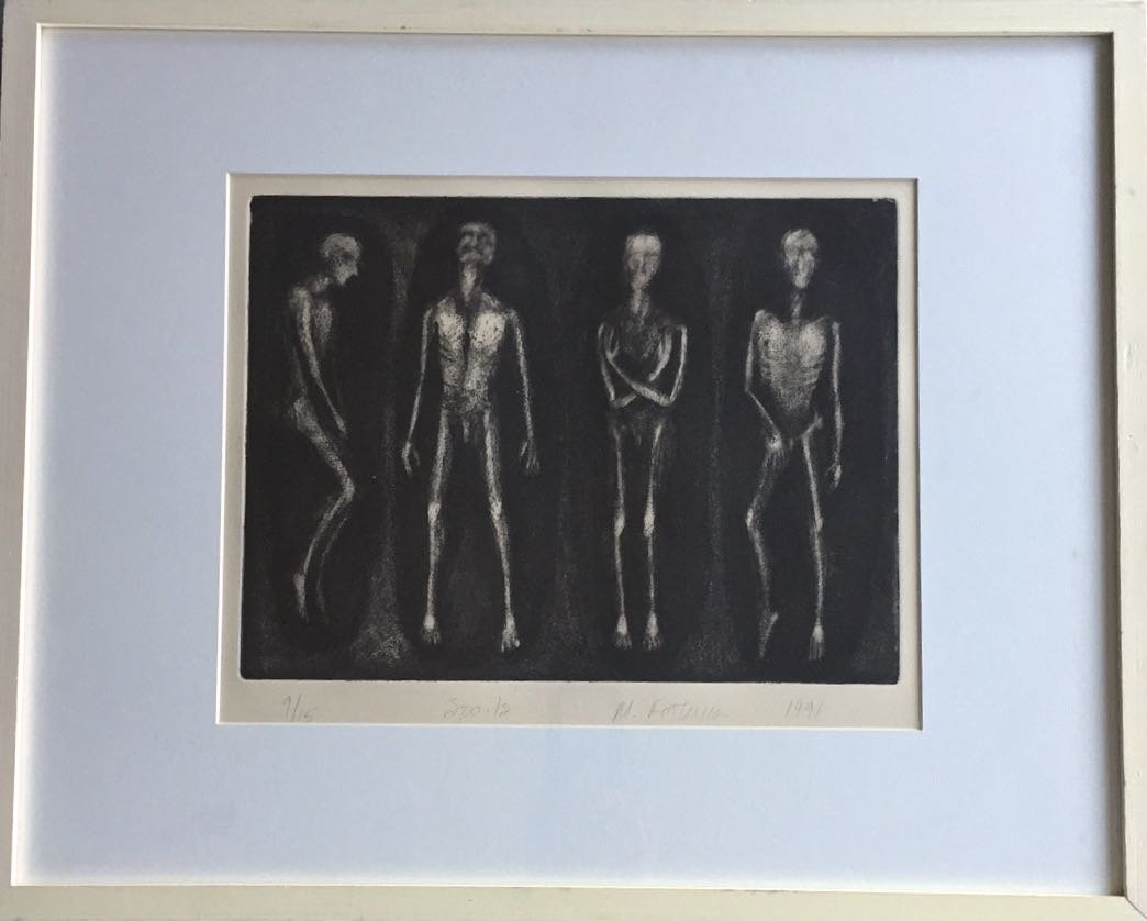 Modernist Macabre Etching, M Fortuna (1 of 5)