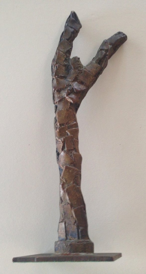 Modern Brutalist Bronze Sculpture, Signed, 1974 (1 of 3)