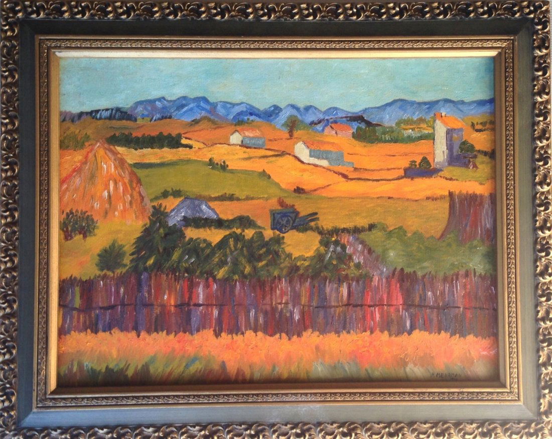 Mid-century American Farm Landscape Painting (1 of 3)
