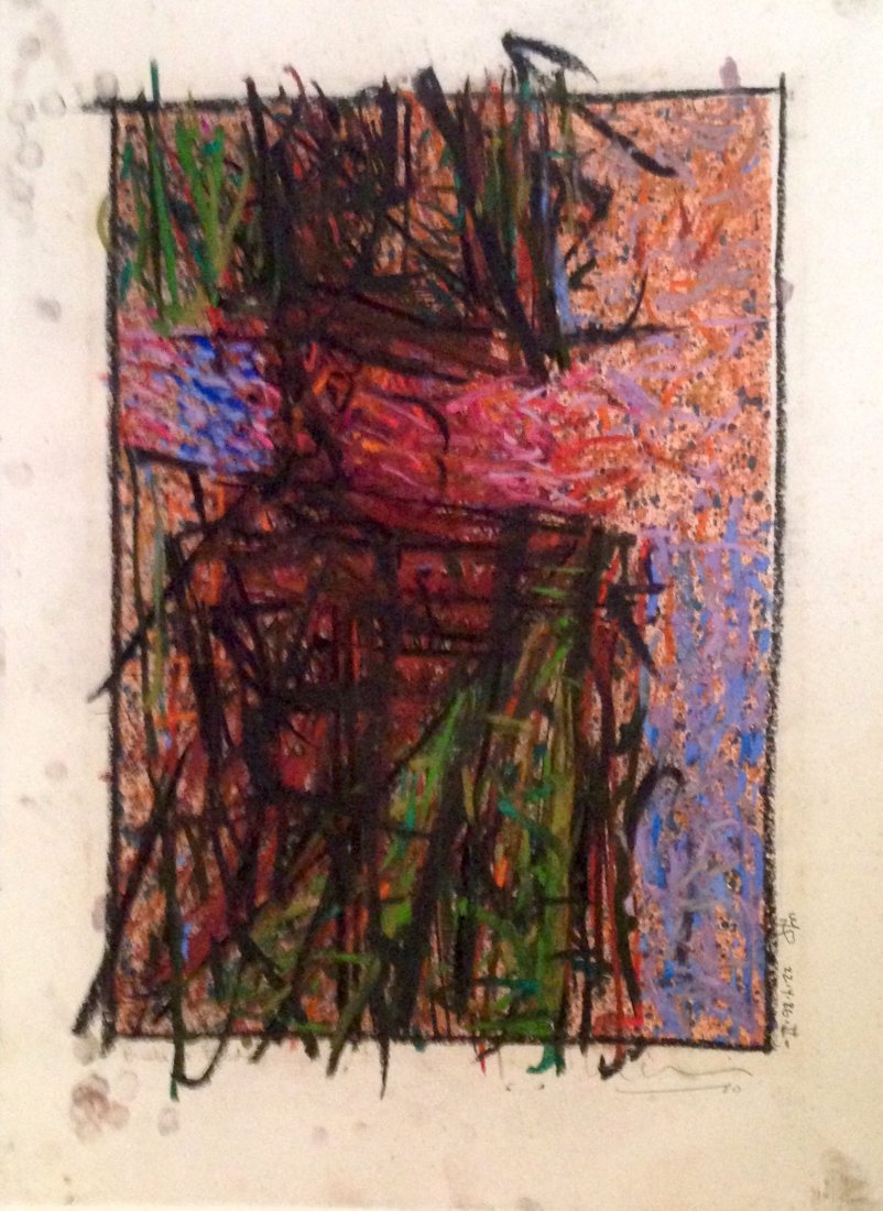 Manuel Espinoza, Abstract Pastel, Signed (1 of 5)