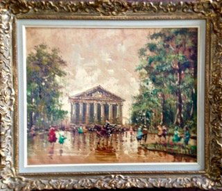 Antonio DeVity, (Italy,b.1901-1993) Paris Park Painting (1 of 4)