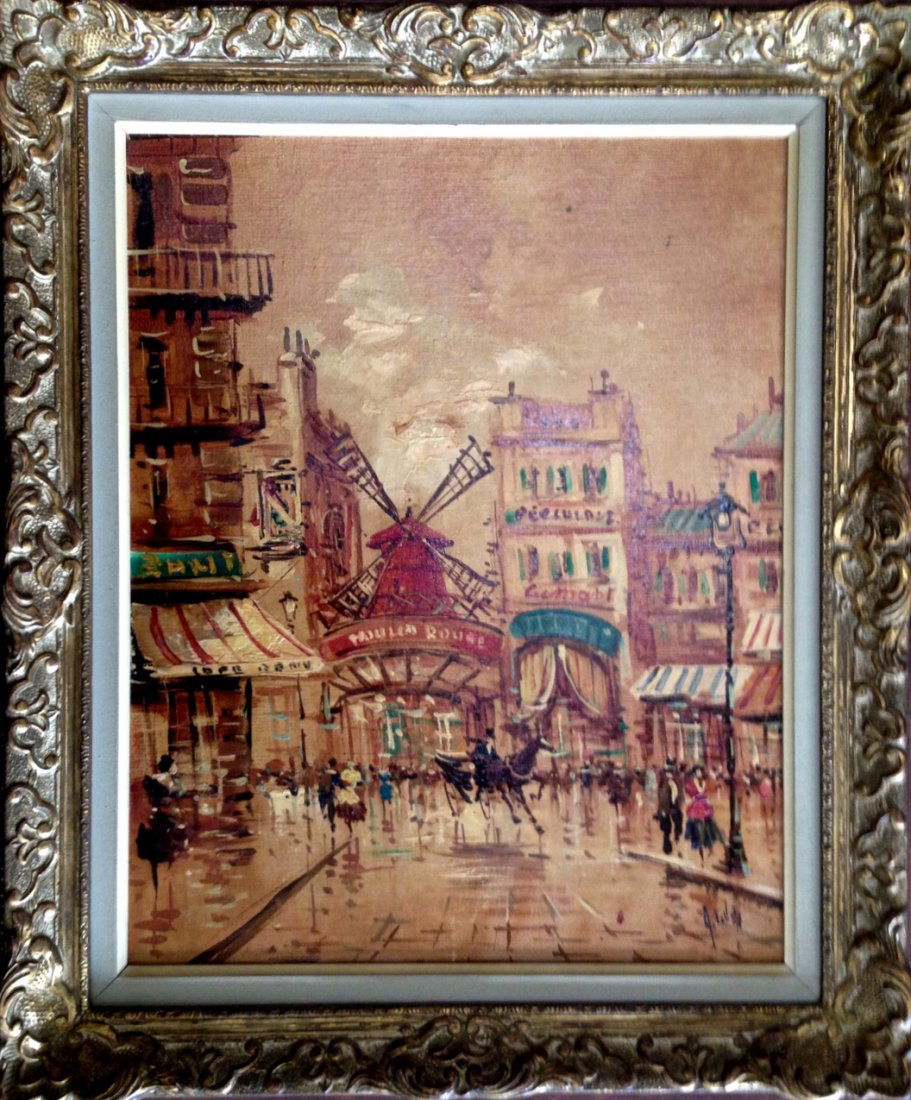 A. DeVity (Italian,b.1901-1993) Moulin Rouge Painting (1 of 4)