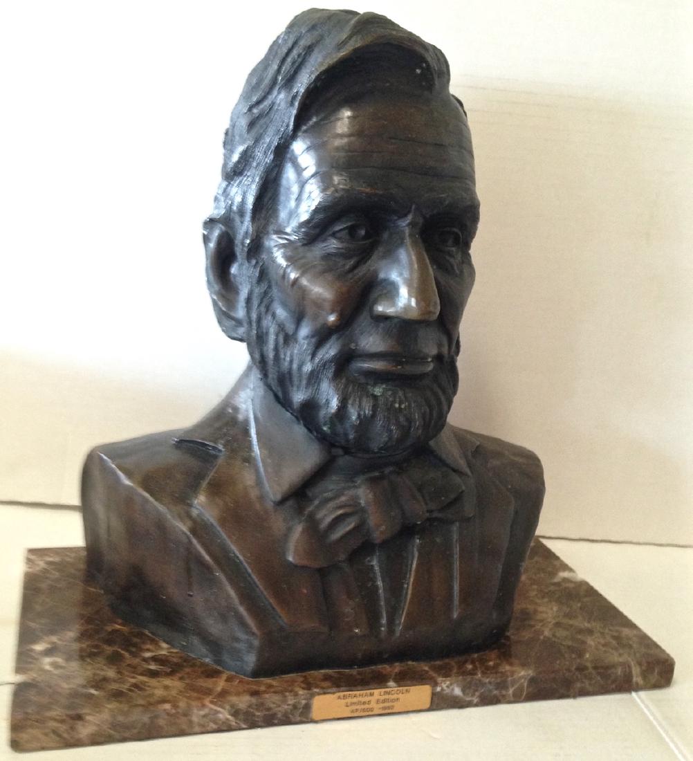 Abraham Lincoln Bronze Bust, Signed (1 of 6)