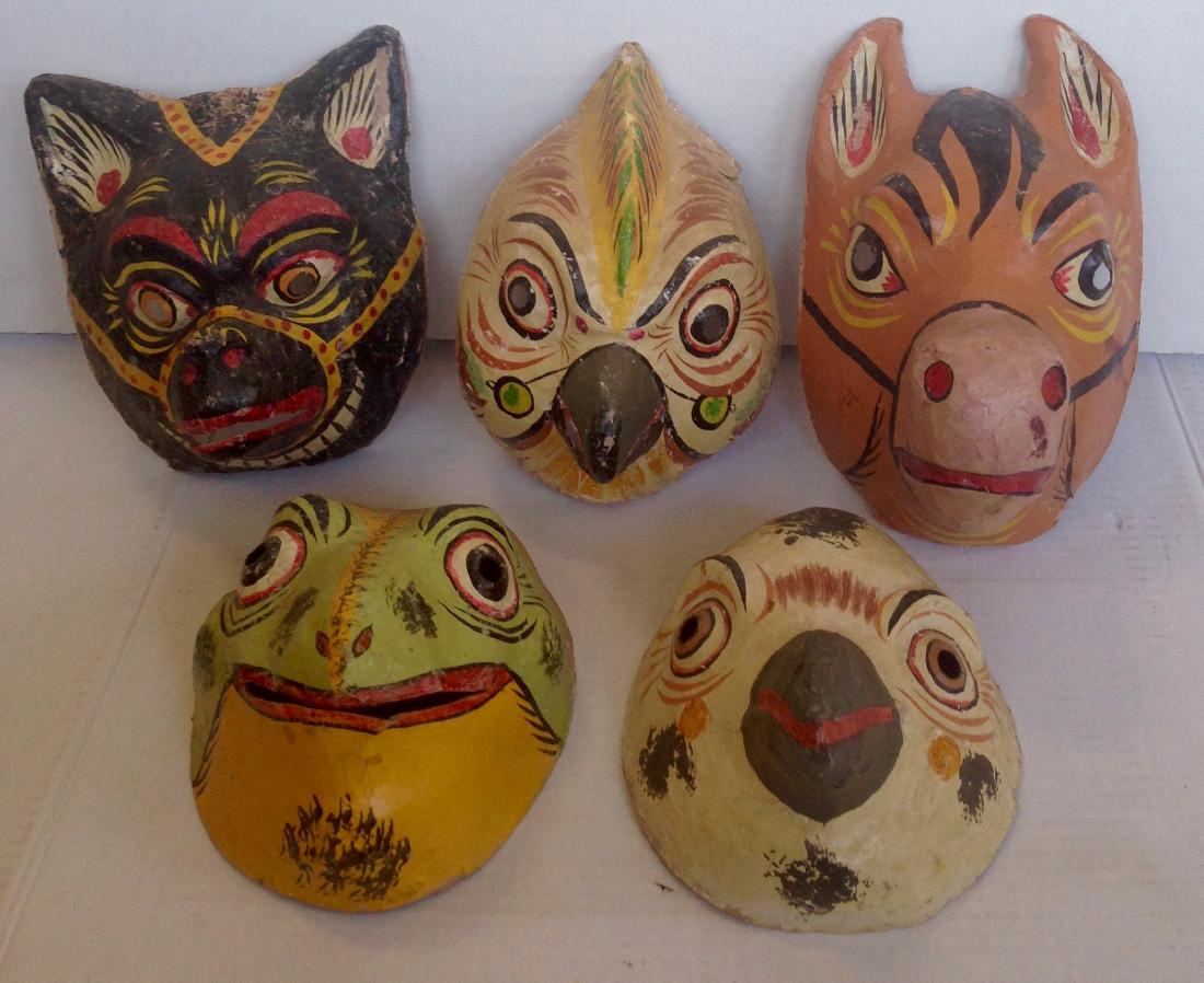 Collection of Mexican Carnival Masks, 1950's (1 of 4)
