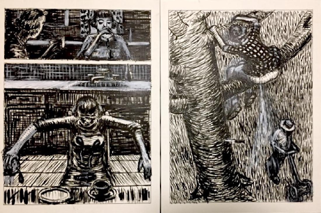 Jerry Moriarty Comic Drawings, Jack Survives (1 of 7)