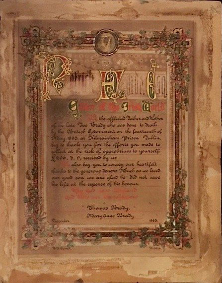 Historic Irish Document, Joe Brady Execution,1883 (1 of 5)