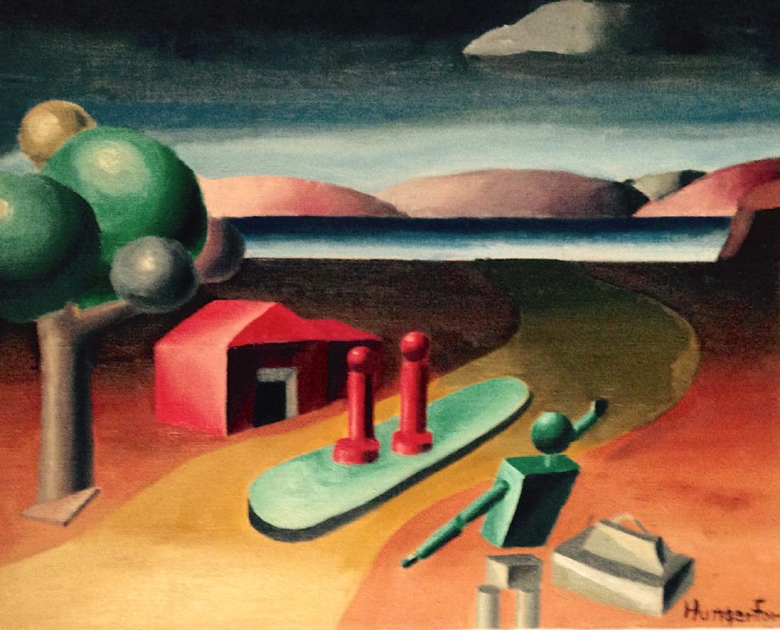 Modernist Figural Futuristic Landscape (1 of 3)