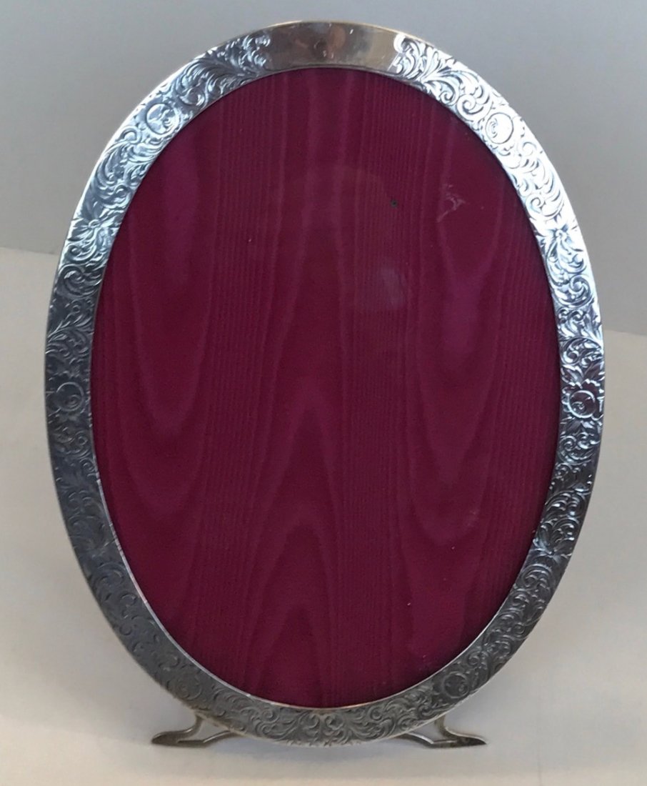 Sterling Silver Oval Picture Frame, C.1910 (1 of 5)