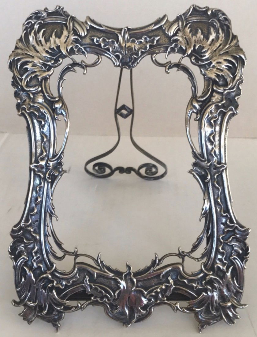 Sterling Silver Art Nouveau Picture Frame, 7.75"x 5.75" (1 of 4)