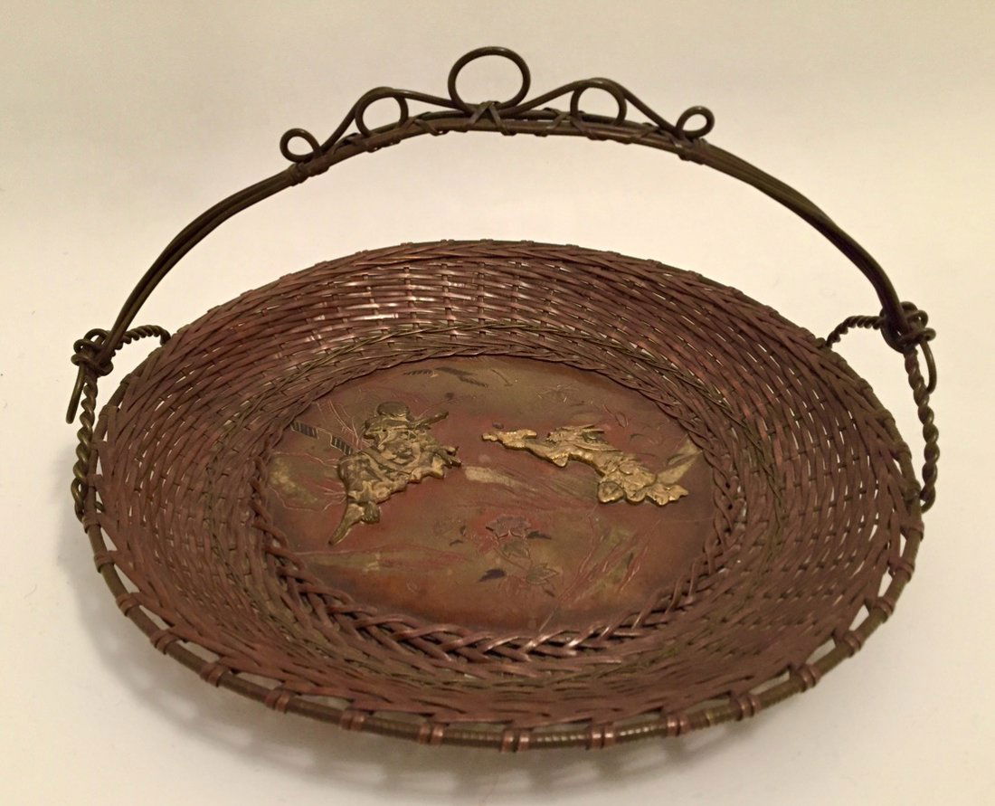 Japanese Bronze Tray with Handle, 19th Century (1 of 6)