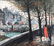 Modernist French Painting, Boats Along The Seine,Signed - 3