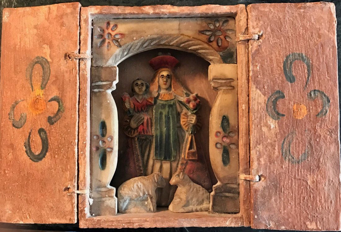 Spanish Colonial Carved Retalbo Altar Shrine (1 of 4)