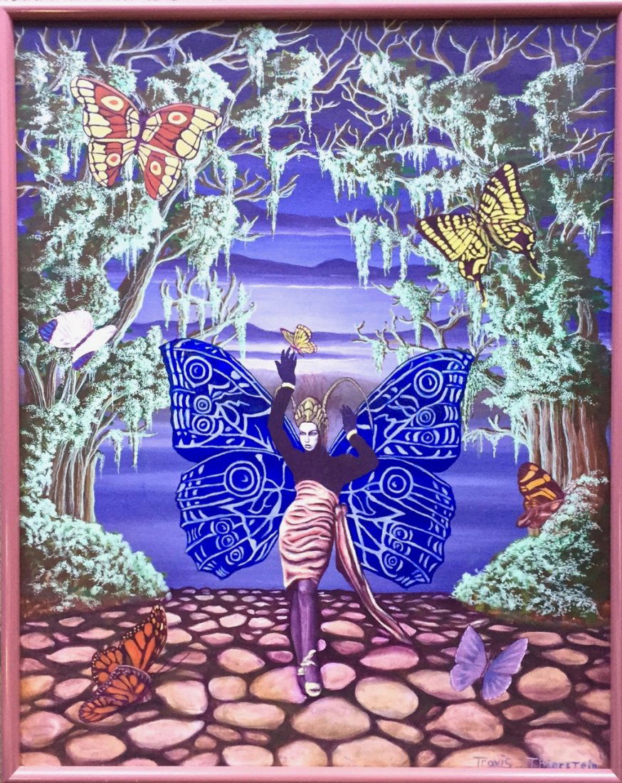 Sci-Fi  Planetary Space Painting, Queen Butterfly (1 of 4)