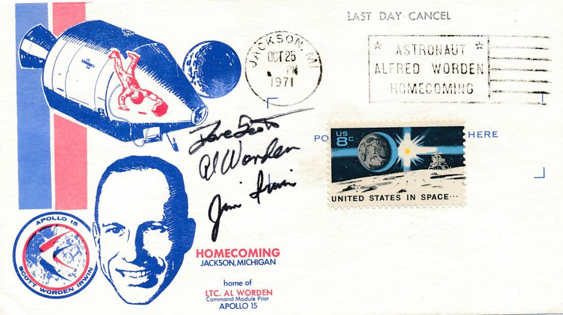 Apollo 15- FDC Signed by Scott, Worden & Irwin (1 of 1)