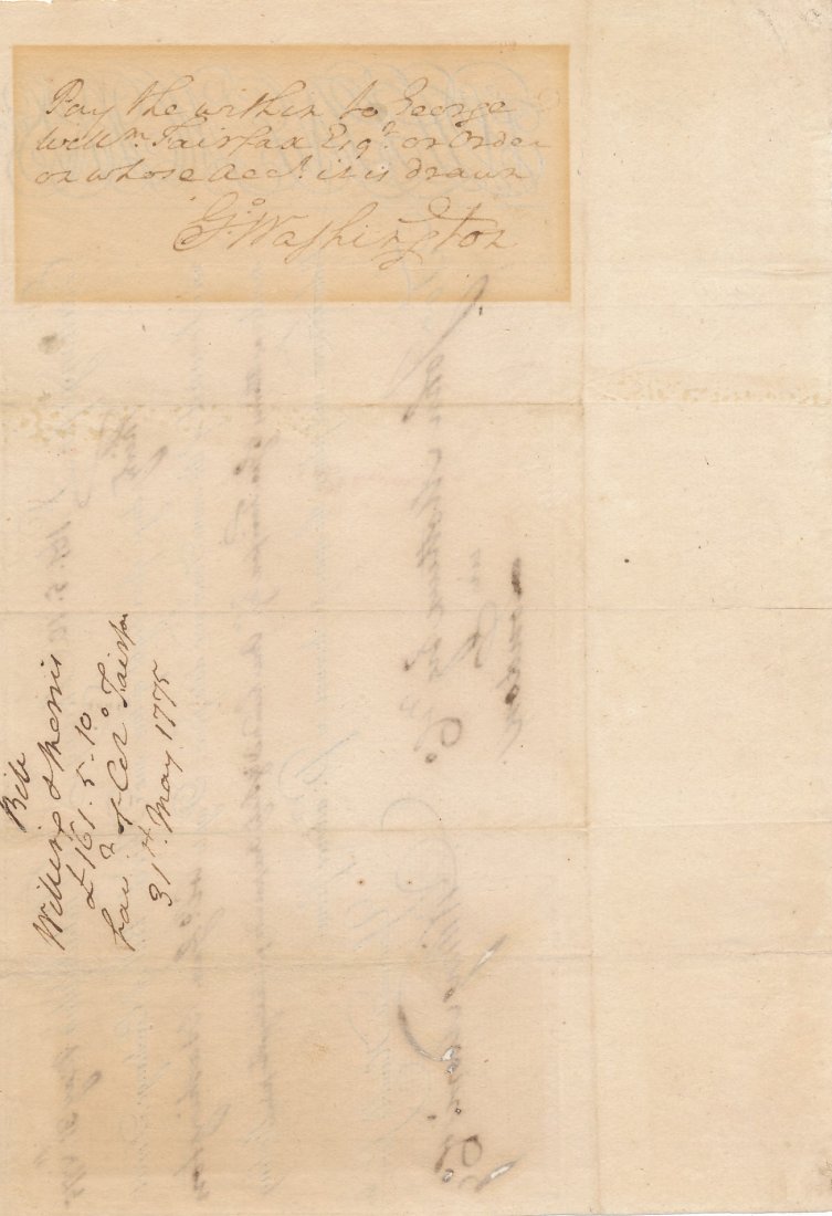 George Washington- 1775 Pay Order Document Signed (1 of 3)