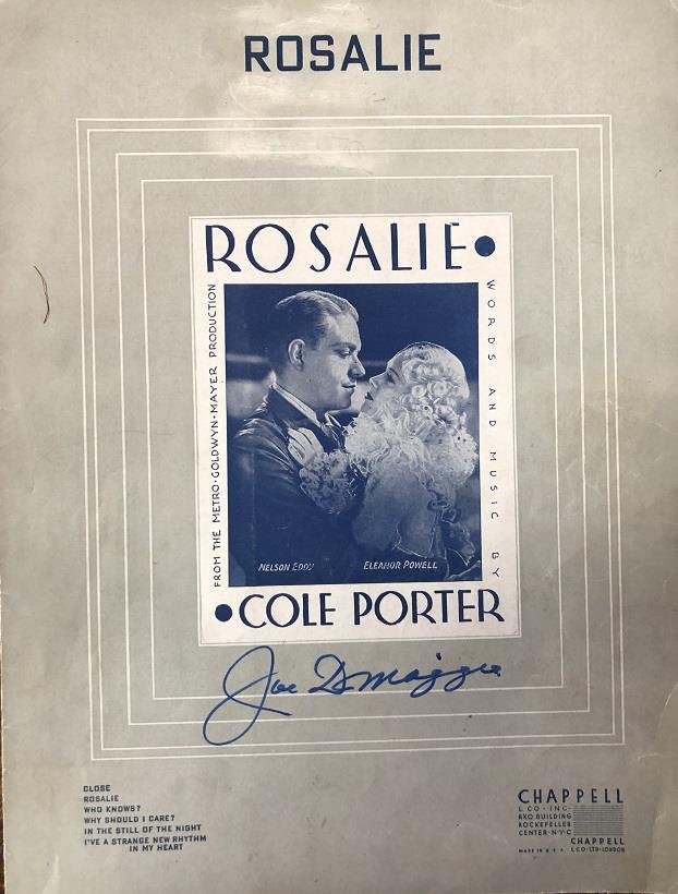 Joe DiMaggio- Signed Sheet Music for Rosalie (1 of 1)